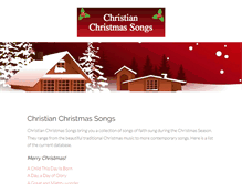 Tablet Screenshot of christianchristmassongs.org